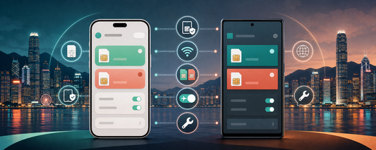港版 iPhone 與 Android 手機激活香港 eSIM 的雙卡設定案例插圖