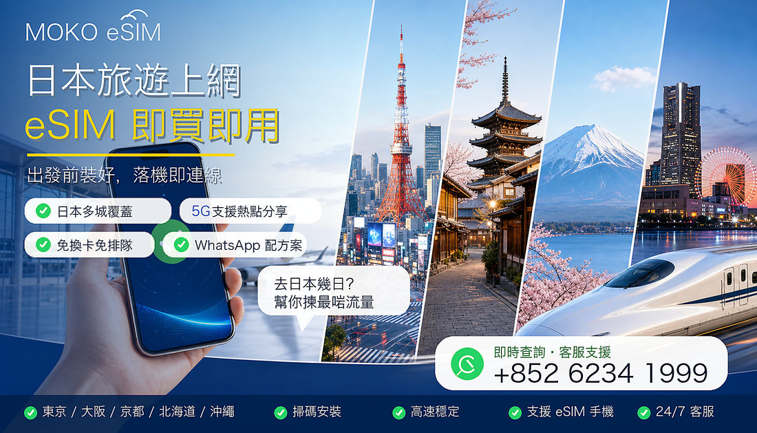 日本eSIM旅遊上網指南2026