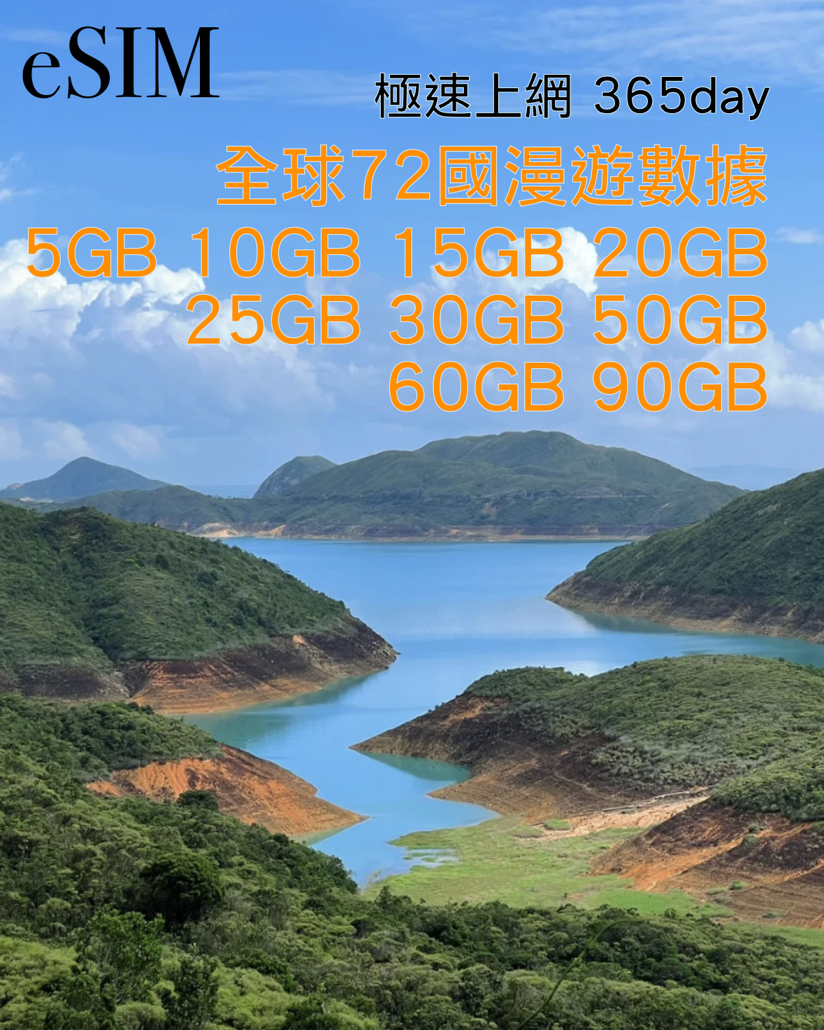 eSIM｜全球72國高速漫遊數據